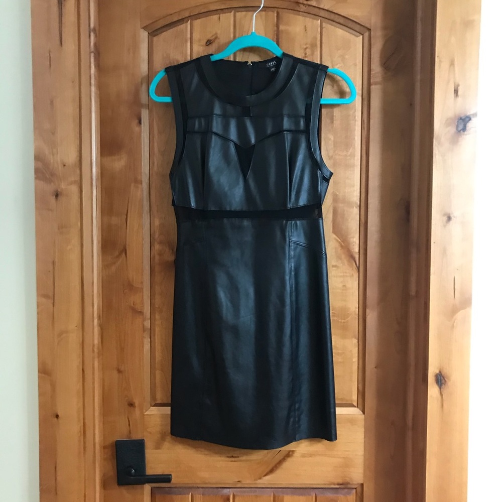 Guess Laser Cut Sheared Vegan Dress 8